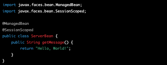 Create a new JSF managed bean